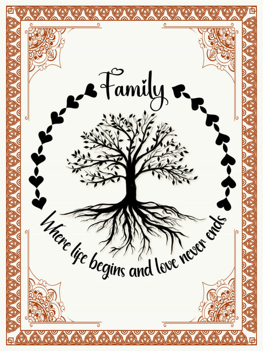 Family Roots, Celtic Tree Woven Blanket